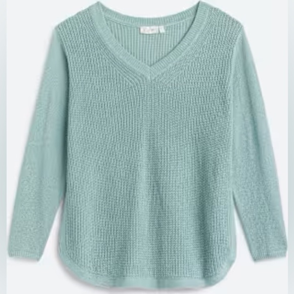 RD Style V-Neck Sweater - Light Blue